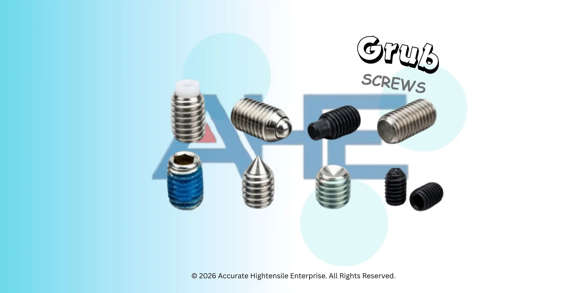 Precision engineered stainless steel grub screws